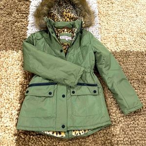 Girls Winter Coat with faux fur lining. Size 14